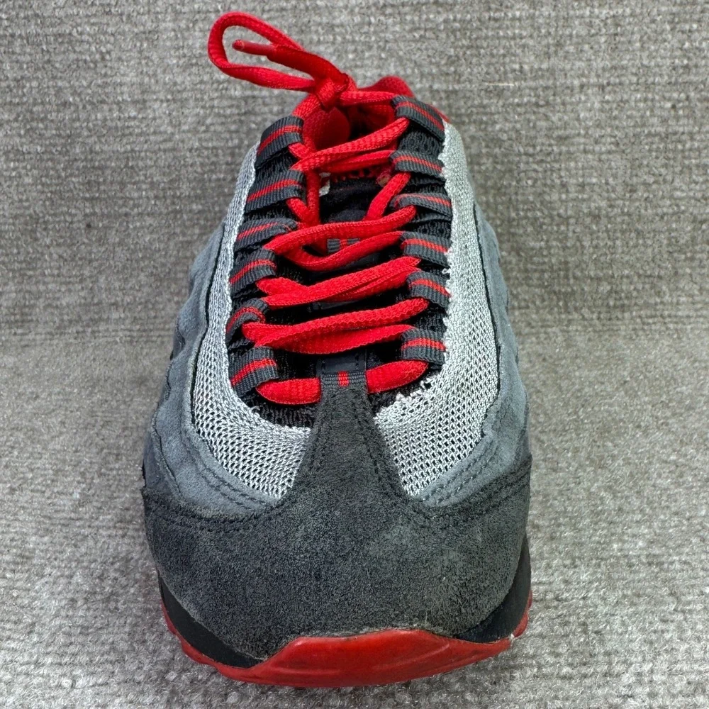 Nike Air Max 95 Kids 5Y Grey Red Athletic Running Shoes 307565-069